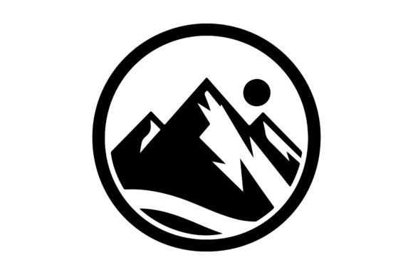 About a Mountain Icon Logo SVG Graphic