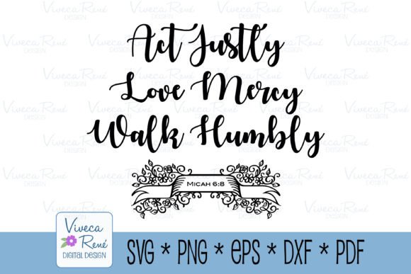 Bible Verse SVG, Act Justly Love Mercy
