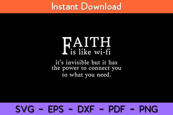 Embroidery Review: Faith Is Like Wifi - Funny Christian Design