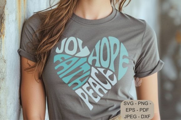 Heart of Joy, Hope, Faith, Peace Word Embroidery Design Review