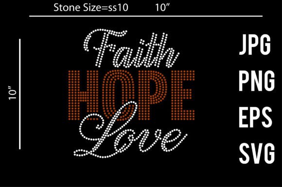 Review of Faith Hope Love Rhinestone Template for Embroidery Projects