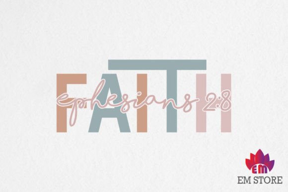 Reviewing Faith Ephesians 2:8 - Christian SVG for Real Embroidery Projects